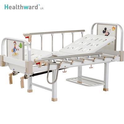 China CT2k Healthward Commercial Furniture Wholesale 2 Function Adjustable Manual Hutch Newborn Medical Children Pediatric Bed Hospital Children Bed for sale