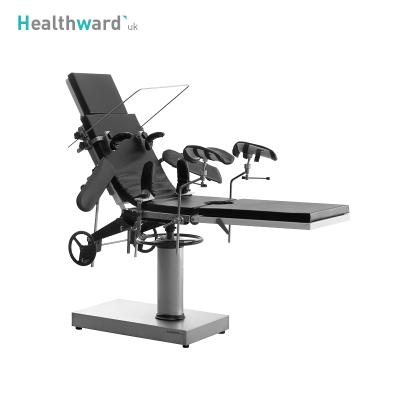 China Commercial Wholesale Economical Medical Furniture A205 Stainless Steel Obstetric Delivery Manual Operating Table Surgical Price for sale