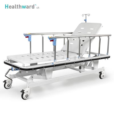 China SKB038-4 Healthward Modern Stainless Steel Emergency Adjustable Ambulance Stretcher Patient Transport Trolley Manufacturers for sale