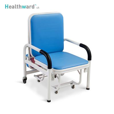 China SKE001 Healthward Modern Comfortable Hospital Metal Adjustable Foldable Medical Chair Casters for sale