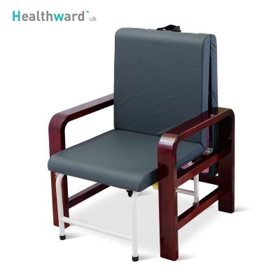 China SKE001-3 Healthward Modern Wooden Foldable Adjustable Hospital Accompany Bed Platform Chair Medical Manufacturers for sale