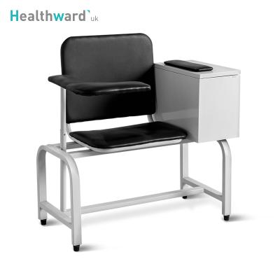 China SKE090 Healthward Modern PU Leather Hospital Chair Metal Patient Medical Blood Donation Chair With Cabinet for sale