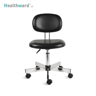 China SKE013-2 Healthward Modern PU Leather Height Adjustable Doctor Stool Backrest Office Chair Nurse With Casters for sale