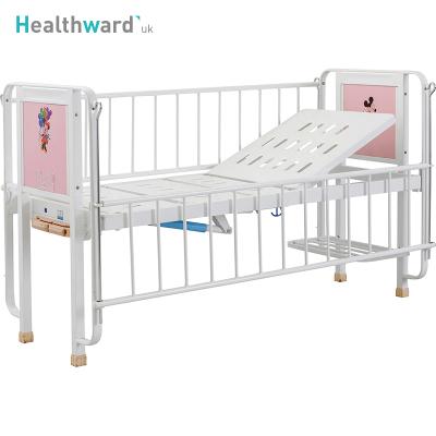 China CR2q Healthward Furniture CR2q Healthward Stainless Steel Crib Children's Hospital Bed 2 Commercial Adjustable Function Newborn Medical Manual Children's Pediatric Bed for sale