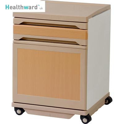 China SKS008 Healthward Modern Mobile Bedside Hospital Storage Furniture ABS Plastic Medical Cabinet With Casters for sale