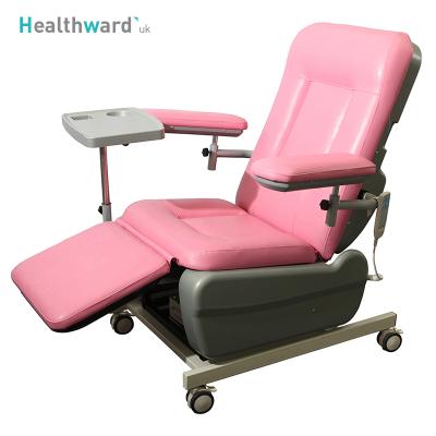 China SKE-100A Healthward Modern Medical Exam Chair 2 Function Adjustable Manual Dialysis Patient Chair With Wheels for sale