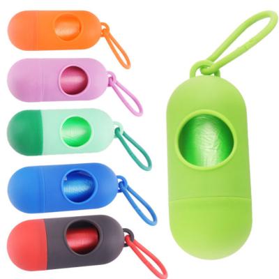 China Dogs Pet Eco - Friendly Biodegradable Waste Bag Dispenser Dog Poop Bags With Handles for sale