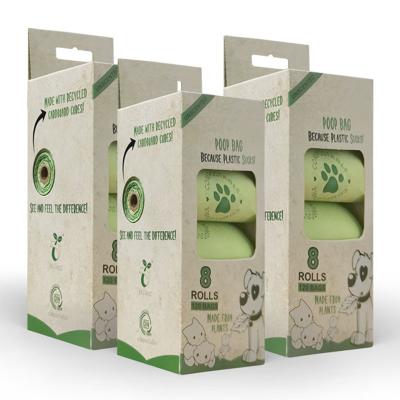 China Custom Printed Compostable Biodegradable Plastic Dispenser Dog Poop Bag for sale