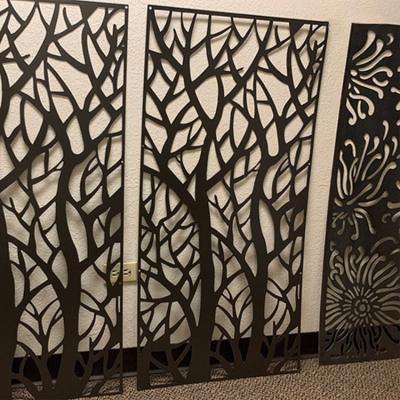 China Newest Design Idea Easily Assembled Laser Cut Metal Screens Panel Corten Steel Garden Screen for sale