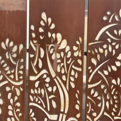 China Decorative Art Decor Metal Screens Spray Paint Garden Metal Screen Laser Cut for sale