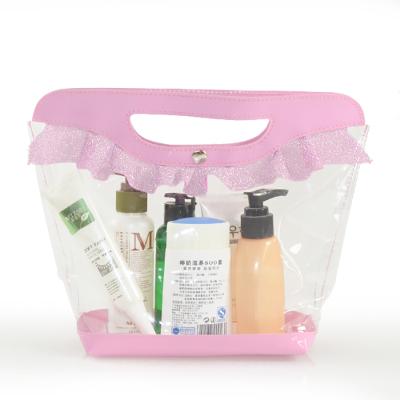 China Durable Cute Style Hanging Transparent Bag Pouch Makeup Bag Transparent PVC Toiletry Bag Small Eva Storage Wash Cosmetic Bag for sale