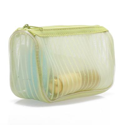 China Custom Anti-Static Mesh Cosmetic Bags Transparent Toiletry Bag Portable Large Capacity Organizer For Travel Mesh Pouch for sale