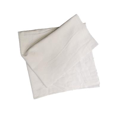 China Low fiber workshop cleaning white 49*49 cm hand-cut sheet cotton fabric fee cloth for sale