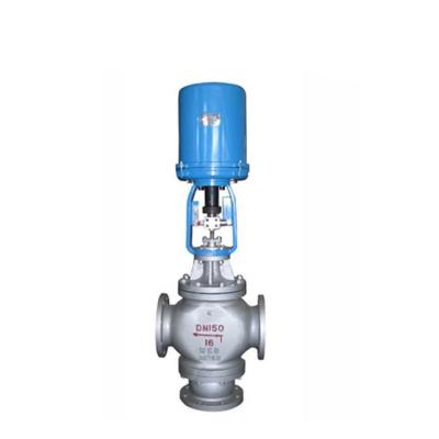 China WCB General Brass Carbon Steel Or Stainless Steel Electric 3 Way Mixing Diverting Globe Control Valve for sale