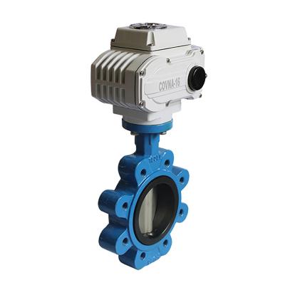 China Cast Iron Motorized Quick Release COVNA 4-20mA Analog Signal Remote Control Automatic Hook DN65 Butterfly Valve for sale