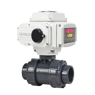 China COVNA Plastic Motorized Control Actuator Ball Valve 75mm 2 Way General Double Motor Unions for sale