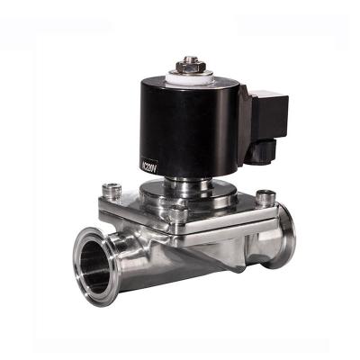 China COVNA General 3/4 Inch 220V AC Sanitary Stainless Steel Food Grade Tri Flange Solenoid Valve for sale