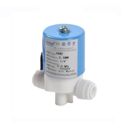 China COVNA 12volt 2.5mm Orifice General Plastic Mini Orifice Food Grade PP RO Solenoid Valve For Drinking Water for sale