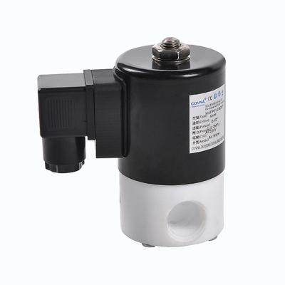 China General COVNA 1/8 Inch Normally Closed Seal Alkai PTFE Acid Chemical Resistant Solenoid Valve for sale