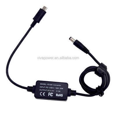 China Camera PD Converter PD Charger Type C 18W 30W Work With Power Bank Fit For Canon LP-E6/DR-E6 LP-E18/DR-E18 FZ100 FW50/PW20 Coupler for sale