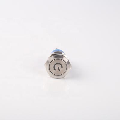 China IP67 Industrial Metal 12v Mini Led Momentary Push Button Control JISJACK 8mm Waterproof Switch for sale