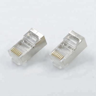 China Unshielded PCB 10P10C crystal head UTP male connector 10 rj45 socket for sale