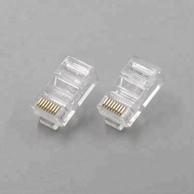 China Long Ethernet rj45 pcb connector 8 male connector plastic modular cable connector socket crystal head for sale