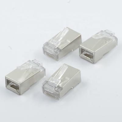 China PCB Phone 3um to 50um RJ12 cat3 6P6C Shield Plug STP Modular Male Connector for sale