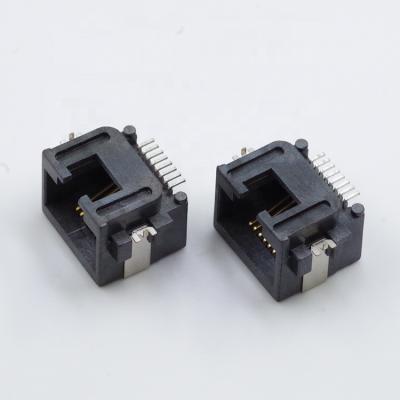 China THT solder half shielded 8P8C smt rj45jack rj45 pcb connector for sale