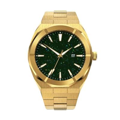 China Auto Date OEM Accept Stainless Steel Strap Automatic Movement Stylish Golden Modern Wristwatches For Men for sale