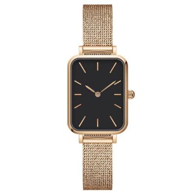 China OEM Watch High Quality Simple Waterproof Steel Water Resistant Women Mesh Band Rectangle Watches for sale