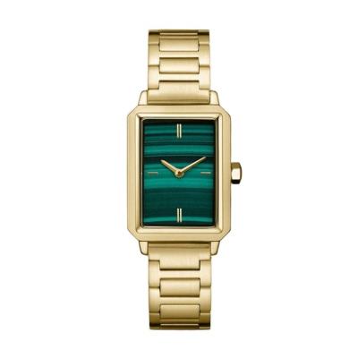 China Koshi Cheap Price Fashion Malachite Pattern Green Dial Bracelet Custom Gold Watch Water Resistant New For Women for sale