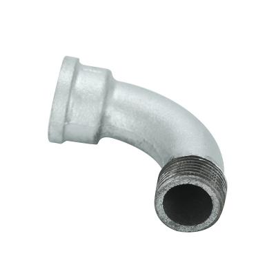 China Pipe Lines Connect Factory Custom Metal Tube Bending Strip Threaded Rod Parts Malleable Iron Bending Pipe Fittings Reducing Elbow for sale