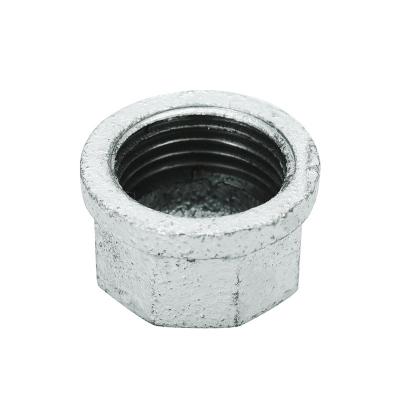 China Cheap Price Malleable Iron Male Cap Connector Fitting Pipe Round Tube Pipe Fittings Caps Large Diameter Custom Pipe Plug Cap For Pipes for sale