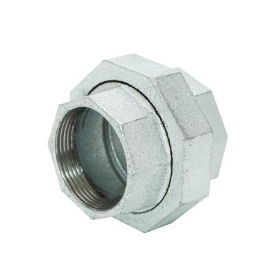 China Pipe Lines Connect Factory Wholesale Unions Tube Fittings Casting Rotary Galvanized Union Swivel Joint Malleable Iron Pipe Fitting Galvanized Union for sale