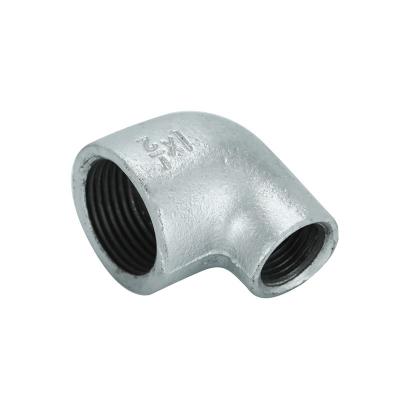 China Pipe Lines Connect Hot Sale Compression Reduced 90 Degree Elbow Sleeve Galvanized Cast Malleable Iron Pipe Fittings For Water System for sale