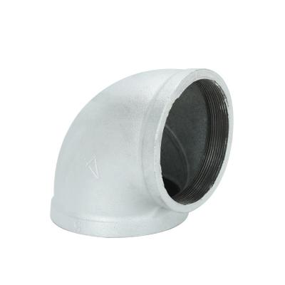 China Pipe Lines Connect Galvanized 90 Degree Equal Rotary Tube Elbow Galvanized Male Thread Elbow Malleable Iron Pipe Fitting Connection for sale