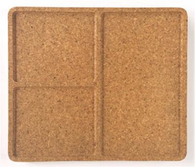 China Cork High Quality Custom Shaped Heat Insulation Rectangular Snack Sundries Cork Tray For Storage for sale