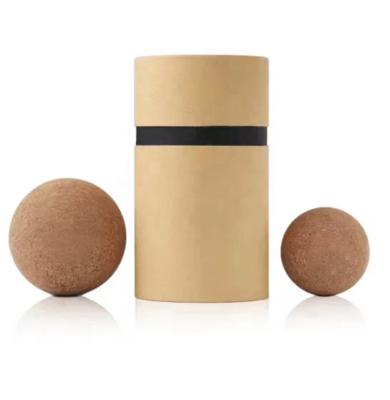 China Custom Logo 6.5cm 7cm 8cm Yoga Pilate Exercise Yoga Ball Cork Massage Ball Peanut Massage Balls for sale