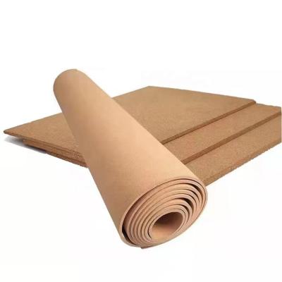 China Contemporary Eco Friendly Cork Sheet Noise Reduction Flooring Cork Roll for sale