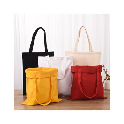 China Factory Direct Sale High Quality Canvas Reusable Logo Canvas Bag Custom Made Solid Color for sale