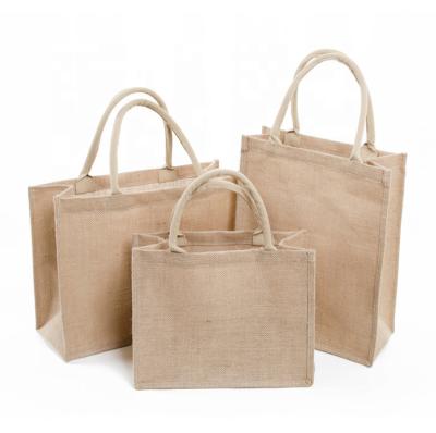 China Custom Durable Jute Eco-Friendly Designer Superior Quality Design Printing Burlap Sack Tote Bag for sale