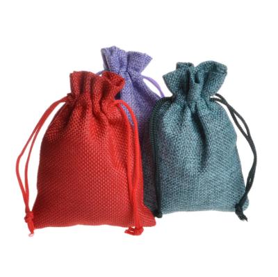 China Hot Sale Resistant To Low Prices Durable Burlap Drawstring Bag For Shopping Promotional for sale