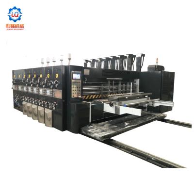 China Corrugated Cardboard Making Automatic 3 Color Printing Stacker Die Cutting Machine for sale