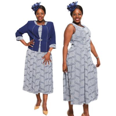 China Viable African Clothing Styles Plus Size Ladies Suits Church Clothing Women Dress for sale