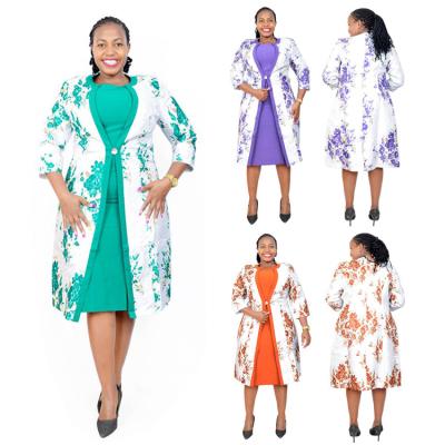 China Breathable Turkey Quality African Women Dress Royalty Plus Size Women Church Two Piece Set Elegant Dress For Fancy Event for sale