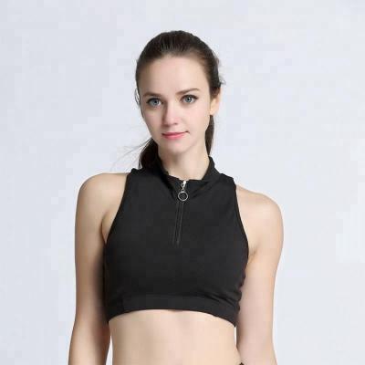 China New Design Full Coverage Workout Gym Sports Bra Breathable Front Zipper Fitness Women Yoga Wholesale Custom Bra for sale