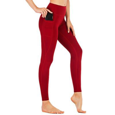 China Wholesale Price Women Breathable Yoga Pants Plus Size High Waist Fitness Ladies Yoga Gaiters Pants With Pocket for sale