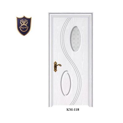 China Modern Luxury Interior Hot Sale Bathroom Door PVC Style Wooden Door for sale