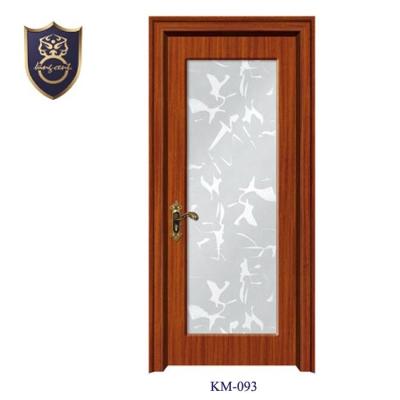 China 2022 Wholesale Wood Bathroom Doors Interior Decoration Spain USA Sliding Door Glass Door for sale